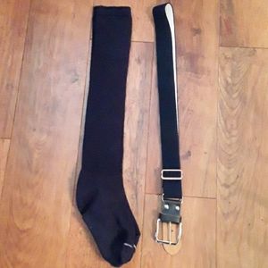 Youth Navy Baseball Belt and Socks